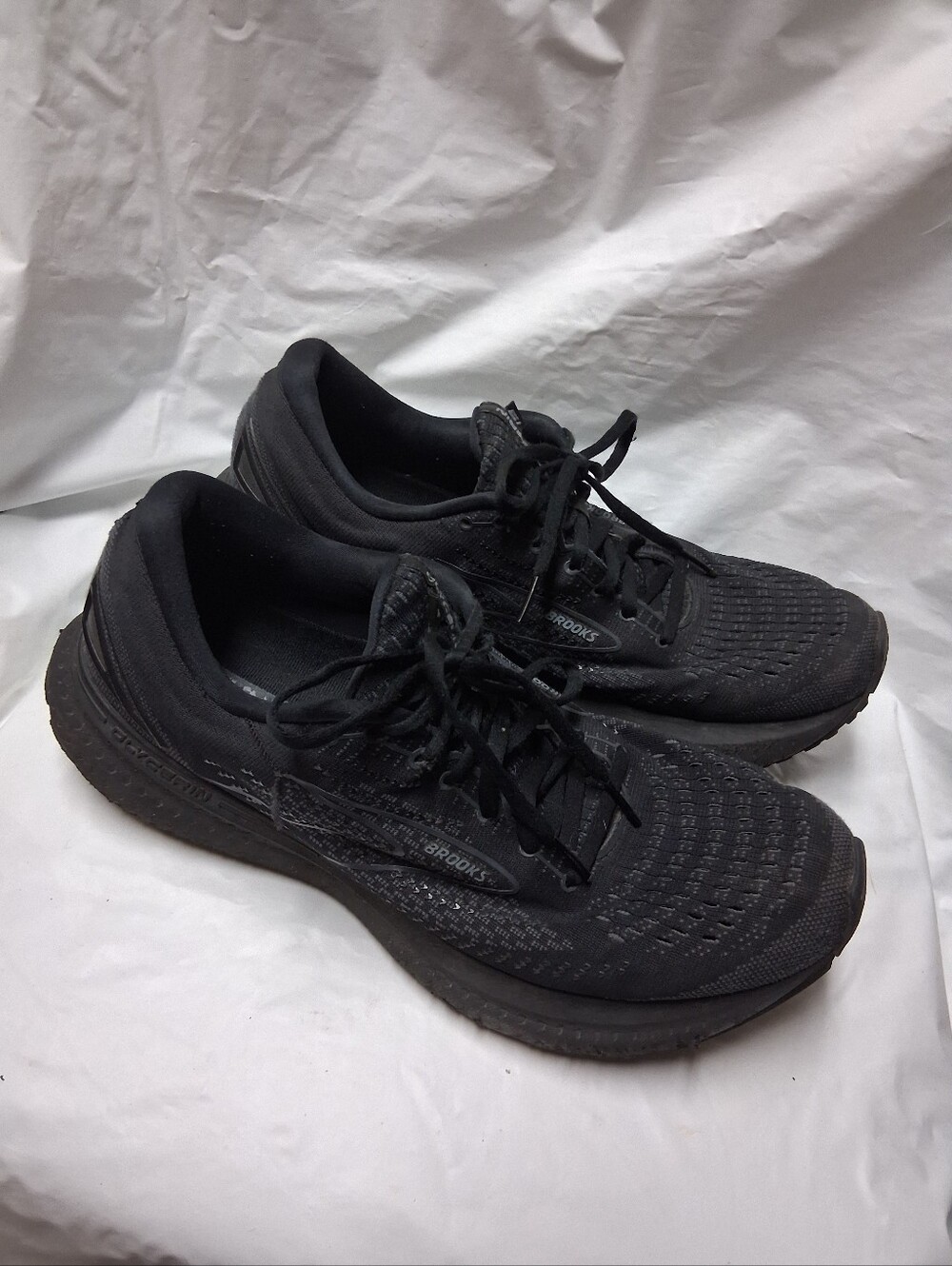 Brooks Glycerin Sz 13 Men's Black Athletic Running Sneakers Preowned